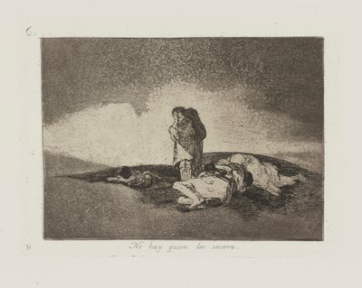 Det er ingen som hjelper dem. (Det er ingen som kan hjelpe dem.), pl. 60 fra serien The Disasters of War av Francisco de Goya