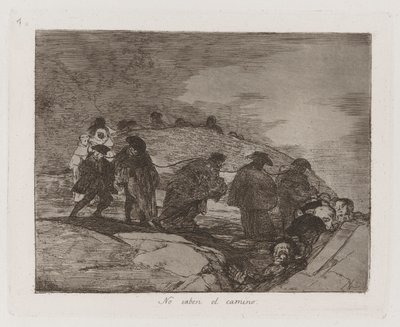 They Do Not Know the Way, Plate 70 fra The Disasters of War av Francisco de Goya