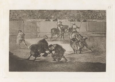 Pepe Illo gjør snittet til oksen (Pepe Illo Making the Pass of the av Francisco de Goya