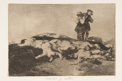 Plate 18 fra The Disasters of War Los Desastres de la Guerra: Bury..., 1810-20, publisert 1863. av Francisco de Goya