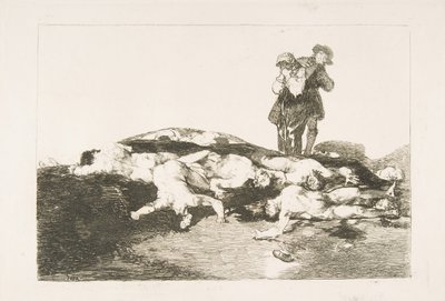 Plate 18 fra The Disasters of War Los Desastres de la Guerra: Begrav dem og hold kjeft..., 1810. av Francisco de Goya