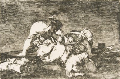 Plate 10 fra The Disasters of War The Disasters of War: Heller ikke disse. Nor..., 1810. av Francisco de Goya