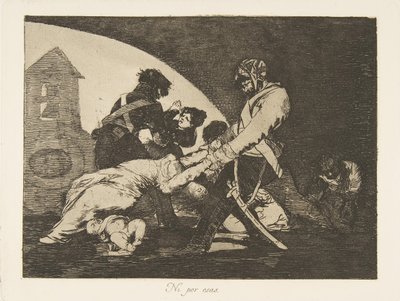 Plate 11 fra The Disasters of War Los Desastres de la Guerra: Heller ikke disse. Ni..., 1810. av Francisco de Goya