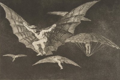 Plate 13 fra The Disparates: A Way of Flying, ca. 1816-23 utgitt 1864. av Francisco de Goya