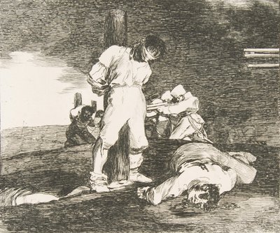 Plate 15 fra The Disasters of War Los Desastres de la Guerra: Og det er ingen hjelp...., 1810. av Francisco de Goya