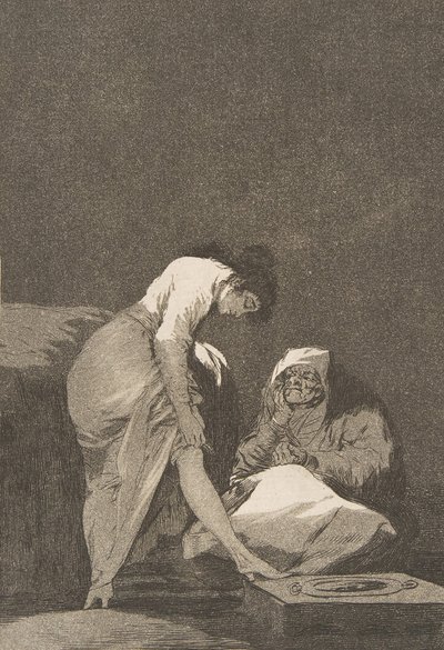 Plate 17 fra Los Caprichos: Den er pent strukket av Francisco de Goya