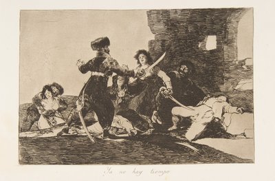Plate 19 fra 'The Disasters of War' Los Desastres de la Guerra: 'There..., 1810 publisert 1863. av Francisco de Goya
