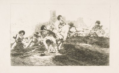 Plate 24 fra The Disasters of War Los Desastres de la Guerra: De kan fortsatt være av u..., 1810. av Francisco de Goya
