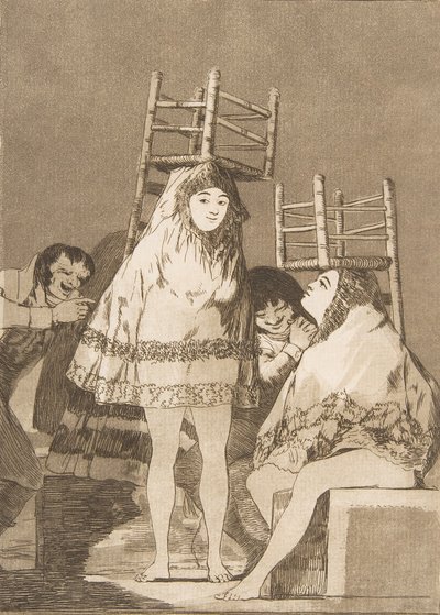 Plate 26 fra Los Caprichos: De har allerede et sete De har allerede et sete., 1799. av Francisco de Goya