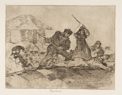 Plate 28 fra The Disasters of War Los Desastres de la Guerra: Rabbl..., 1810 publisert 1863. av Francisco de Goya