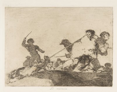 Plate 29 fra The Disasters of War Los Desastres de la Guerra:: He ..., 1810 publisert 1863. av Francisco de Goya