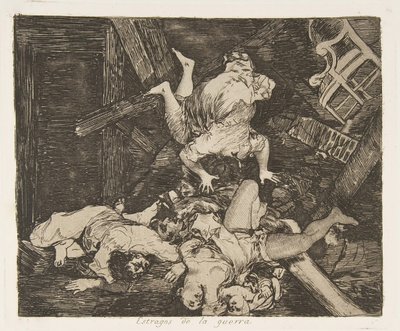 Plate 30 fra The Disasters of War Los Desastres de la Guerra: Ravag..., 1810 publisert 1863. av Francisco de Goya