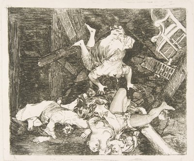 Plate 30 fra The Disasters of War The Disasters of War: Ravages of War. St..., 1810. av Francisco de Goya