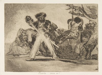 Plate 31 fra The Disasters of War Los Desastres de la Guerra: That..., 1810 publisert 1863. av Francisco de Goya