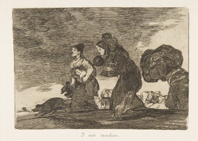 Plate 45 fra The Disasters of War Los Desastres de la Guerra: And t..., 1810 publisert 1863. av Francisco de Goya