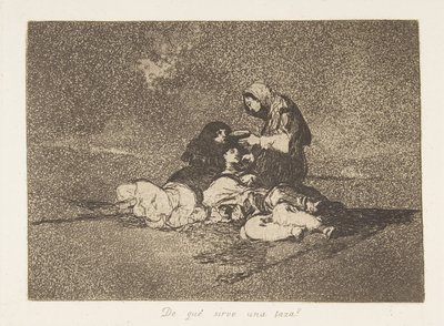 Plate 59 fra The Disasters of War Los Desastres de la Guerra: Wh..., 1811-12 publisert 1863. av Francisco de Goya