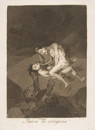 Plate 62 fra Los Caprichos: Hvem ville trodd det Quien lo creyera!, 1799. av Francisco de Goya