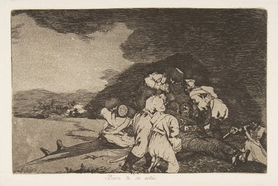 Plate 6 fra 'The Disasters of War' Los Desastres de la Guerra: 'It ser..., 1810 publisert 1863. av Francisco de Goya