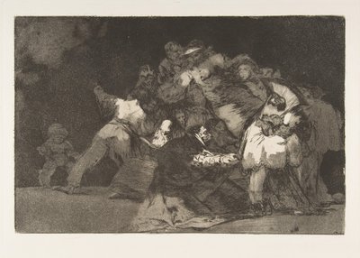 Plate 9 fra Disparates:General dårskap, ca. 1816-23 utgitt 1864. av Francisco de Goya