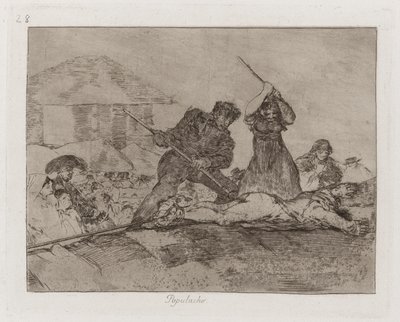 Rabble, plate 28 fra The Disasters of War av Francisco de Goya