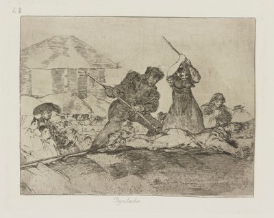 Befolkning. (Rabble.), pl. 28 fra serien The Disasters of War av Francisco de Goya