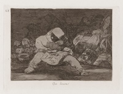 Hvilken galskap! (What Madness!), Plate 68 fra The Disasters of War av Francisco de Goya