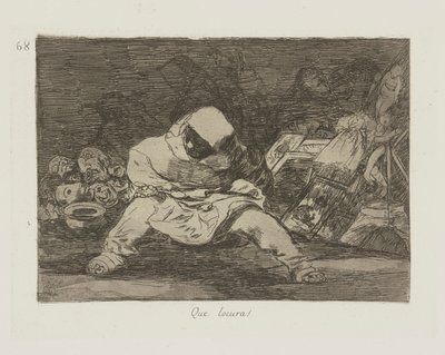 Hvilken galskap! (Hvilken galskap!), pl. 68 fra serien The Disasters of War av Francisco de Goya