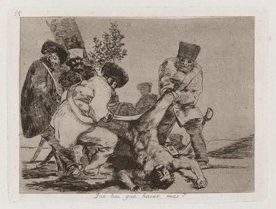 Hva [sic] er det å gjøre mer? (Hva mer kan gjøres?), Plate 33 fra The Disasters of War av Francisco de Goya