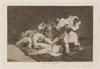 Være? It Will Be the Same, Plate 21 fra The Disasters of War av Francisco de Goya