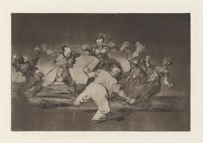 Si Marina bayl?, tome lo que hall? (If Marion Will Dance, Then She has to Take the Consequences), fra serien Los disparates (Los proverbios) av Francisco de Goya