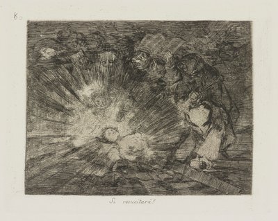 Er du gjenopprettet?? (Vil hun reise seg igjen?), pl. 80 fra serien Los desastres de la guerra (The Disasters of War) av Francisco de Goya