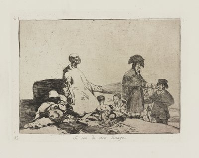 Hvis de er av annen slekt. (Kanskje de er av en annen rase.), pl. 61 fra serien The Disasters of War av Francisco de Goya
