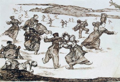 Skatere, mellom 1812 og 1823. av Francisco de Goya