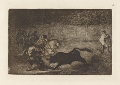 En spansk rytter som knuser av Francisco de Goya