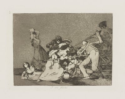 Y sønn fieras. (Og de er som ville deaster.), pl. 5 fra serien Los desastres de la guerra (The Disasters of War) av Francisco de Goya