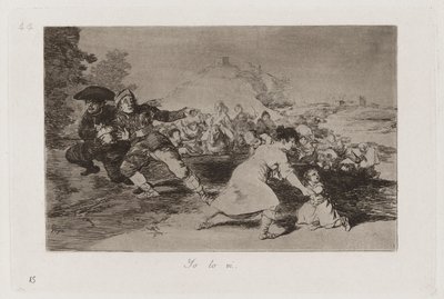 I Saw It, Plate 44 fra The Disasters of War av Francisco de Goya