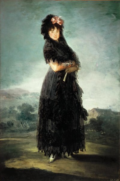 Mariana Waldstein 1763-1808, Ninth Marquise de Santa Cruz, ca. 1797-1800. av Francisco Goya de