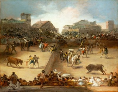 Tyrekamp i en delt ring av Francisco de Goya