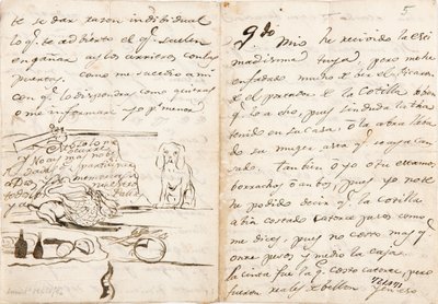 Brev til Martín Zapater av Francisco de Goya