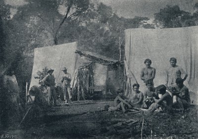 Guaranys besøker en leir, 1895 av Francisco Henszler