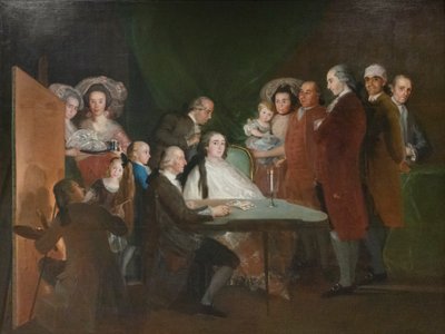 Familien til spedbarnet Don Luis av Bourbon av Francisco Jose de (school of) Goya