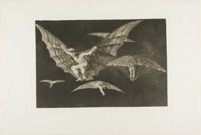 A Way of Flying, fra Disparates, publisert som plate 13 i Los Proverbios (Proverbs) av Francisco Jose de Goya y Lucientes