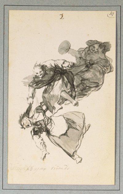 Bajan riñendo, eller De går ned og krangler av Francisco de Goya
