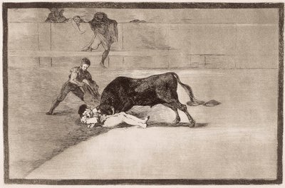 Tyrefekting: Pepe Hillos uheldige død av Francisco de Goya