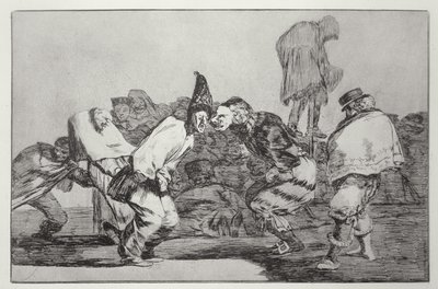 Carnival fantasy, plate 14 av "Ordspråk" av Francisco Jose de Goya y Lucientes