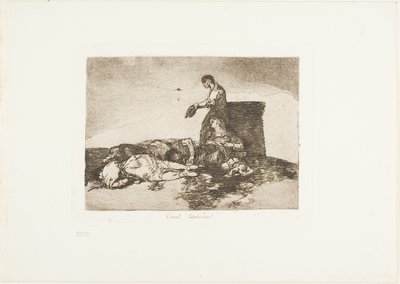 Grusom fortelling om ve!, plate 48 fra The Disasters of War av Francisco Jose de Goya y Lucientes