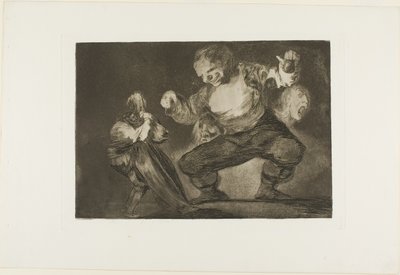 Dancing Giant, fra Disparates, publisert som plate 4 i Los Proverbios av Francisco Jose de Goya y Lucientes