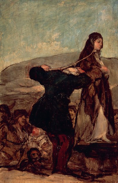 Henrettelse av en heks av Francisco Jose de Goya y Lucientes