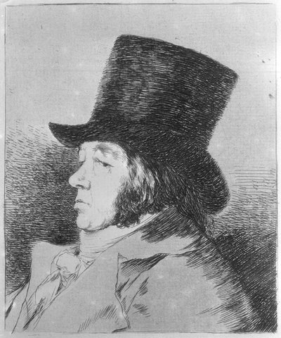 Francisco Goya y Lucientes, maler, plansje 1 fra serien «Los Caprichos» av Francisco Jose de Goya y Lucientes