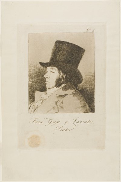 Francisco de Goya y Lucientes, maler, tallerken en fra Los Caprichos av Francisco Jose de Goya y Lucientes